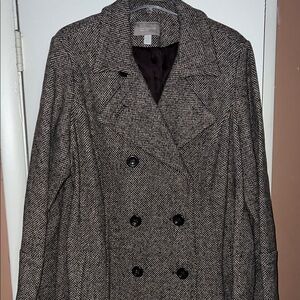Croft & Barrow Houndstooth Wool Blend Coat